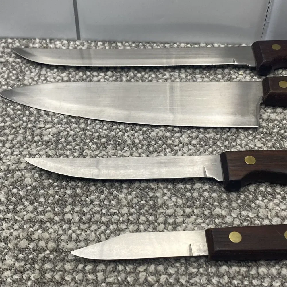 Old‎ Homestead Knife Set 4 Knives Sharpener With Holding Block